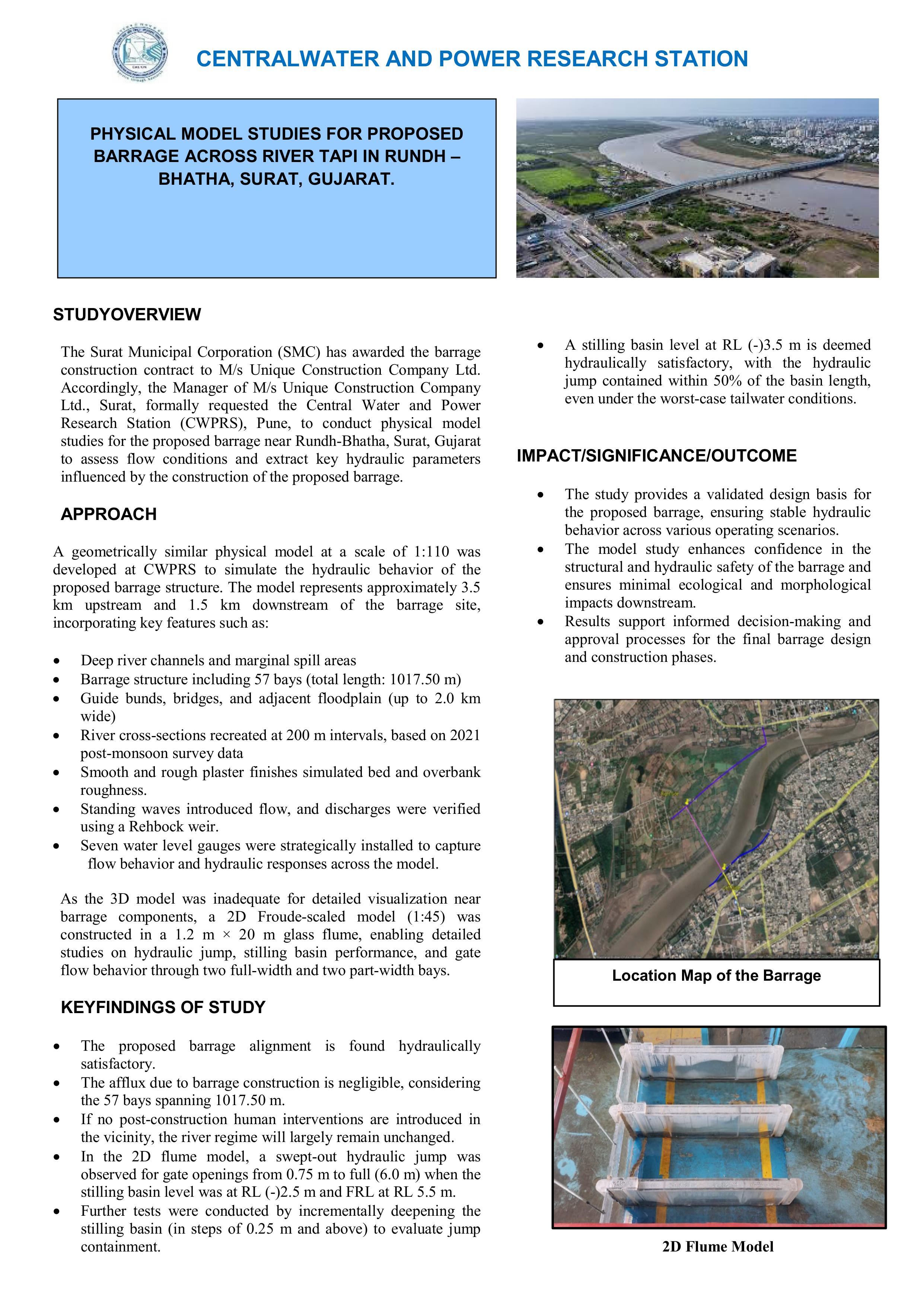 TAPI RIVER BARRAGE MODEL STUDY
TAPI RIVER BARRAGE MODEL STUDY