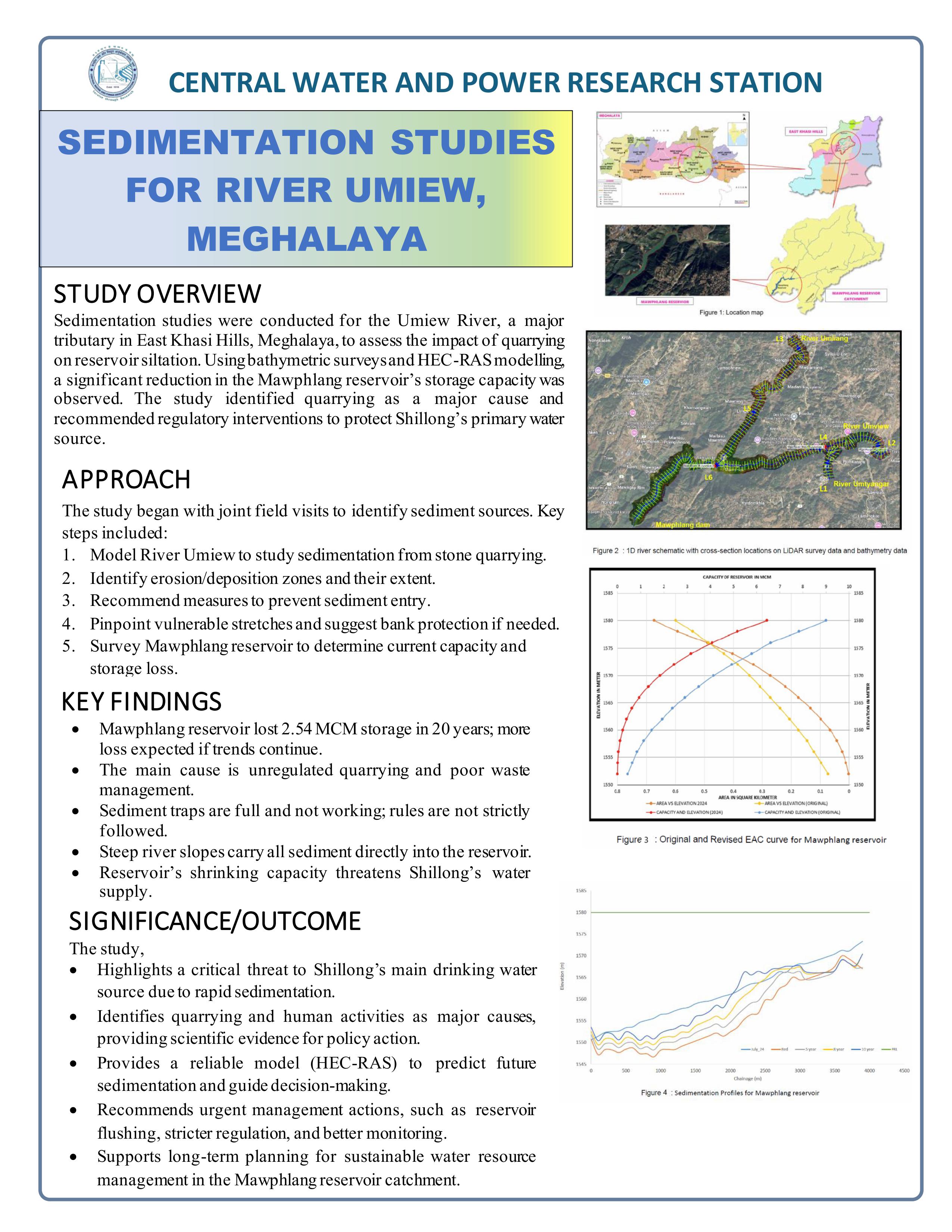 SEDIMENTATION STUDY FOR UMIEW RIVER
SEDIMENTATION STUDY FOR UMIEW RIVER